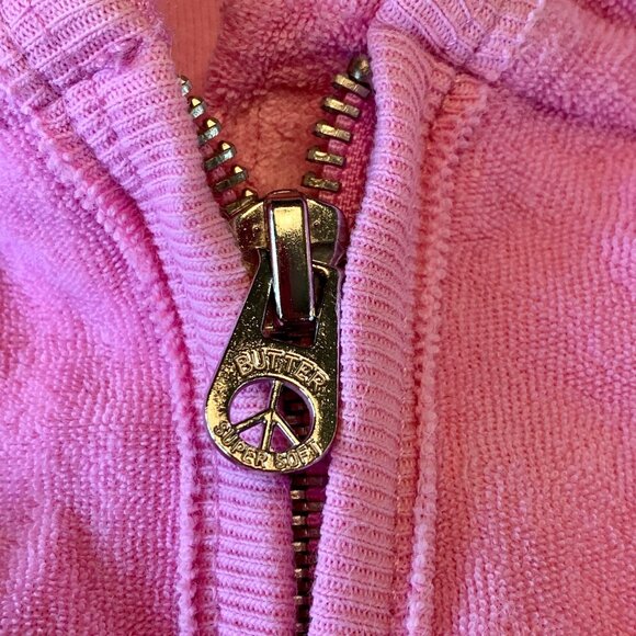 BUTTER Super Soft Girls Summer Romper 4T 3-4 Pink Sparkly Terry Cloth Playsuit - Picture 6 of 8